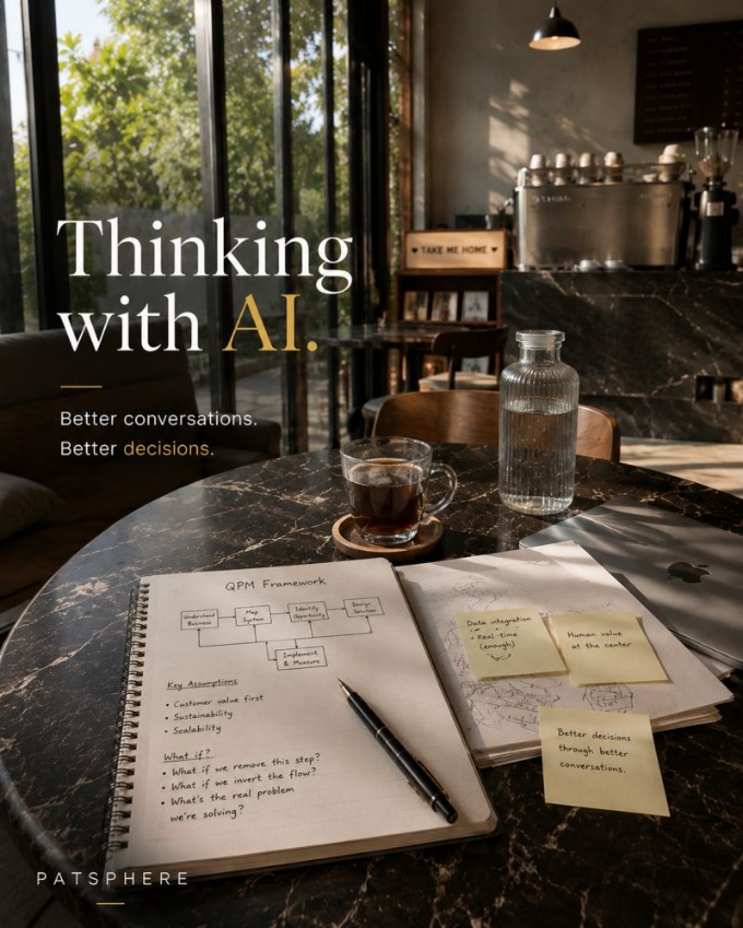 Thinking with AI reflection visual